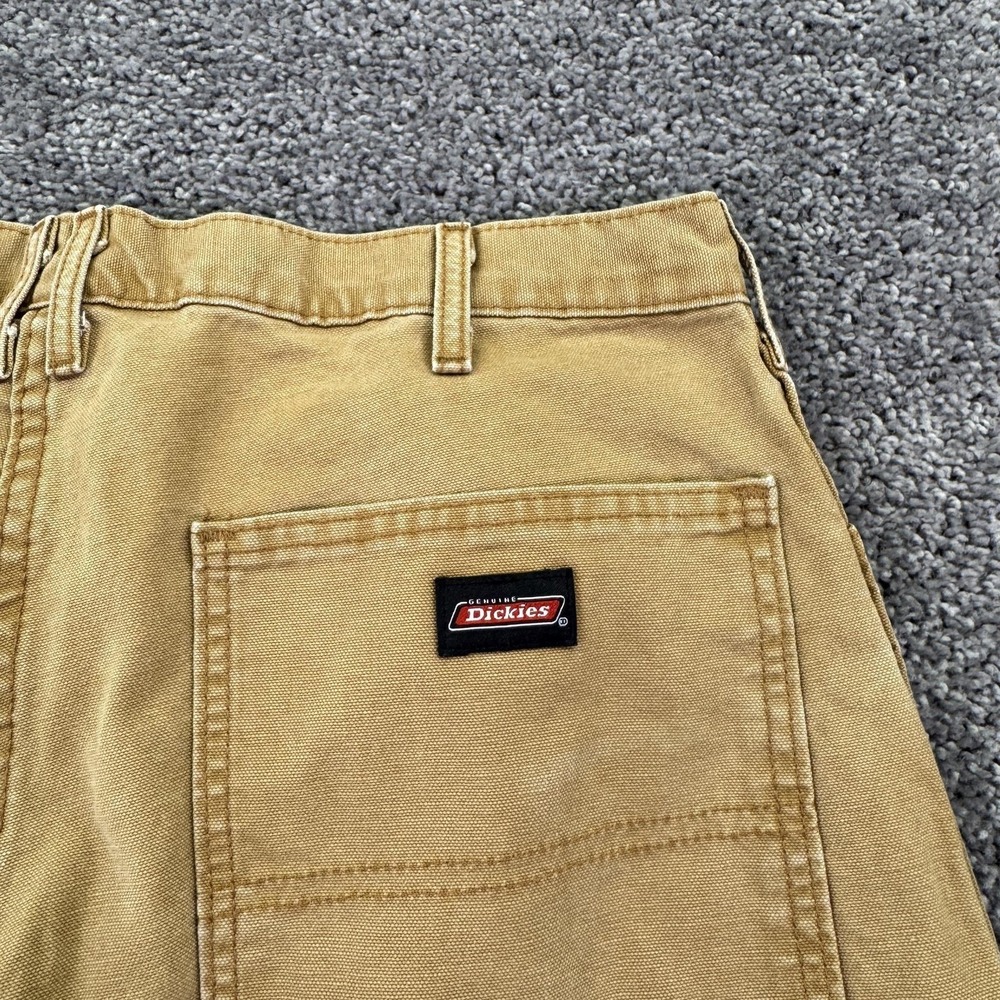 Dickies Carpenter Pants Mens 36x32 Brown Relaxed Canvas Workwear Pockets Outdoor - Picture 6 of 9
